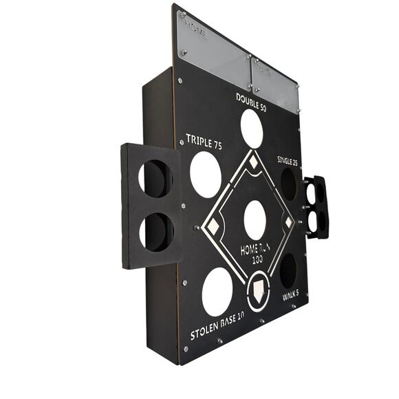 Baseball Metal Ball Toss Wall Mount Game - Picture 3 of 3